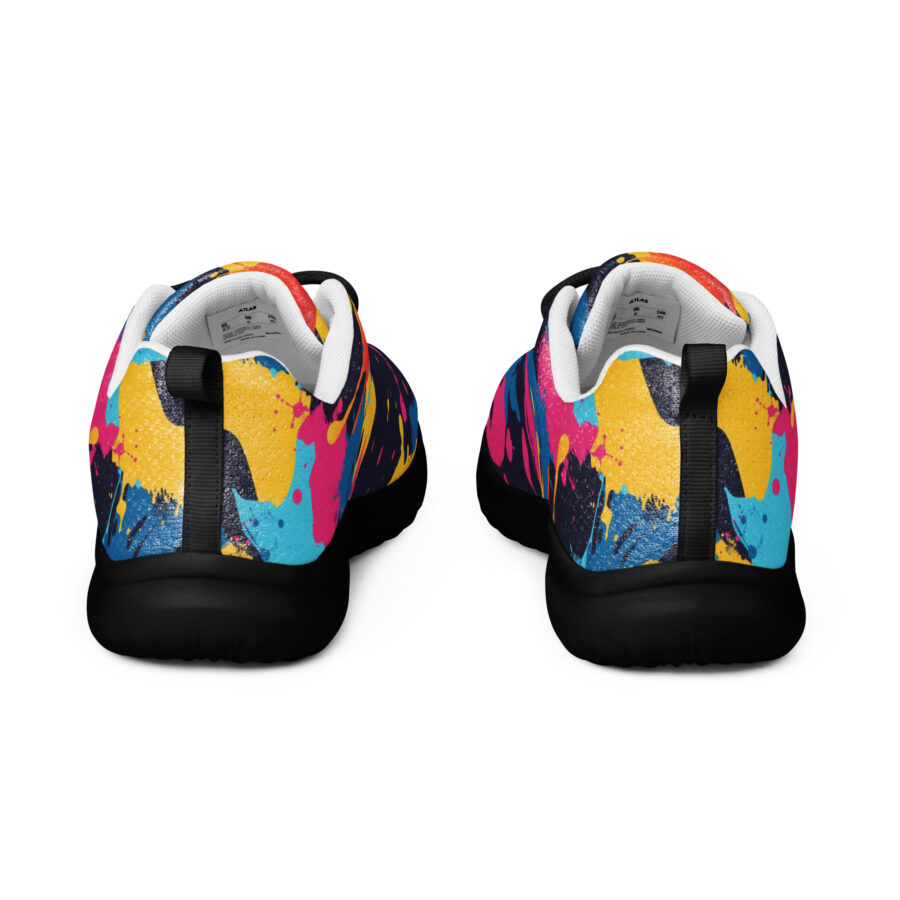 Paint Splash Kicks - black sole, back view