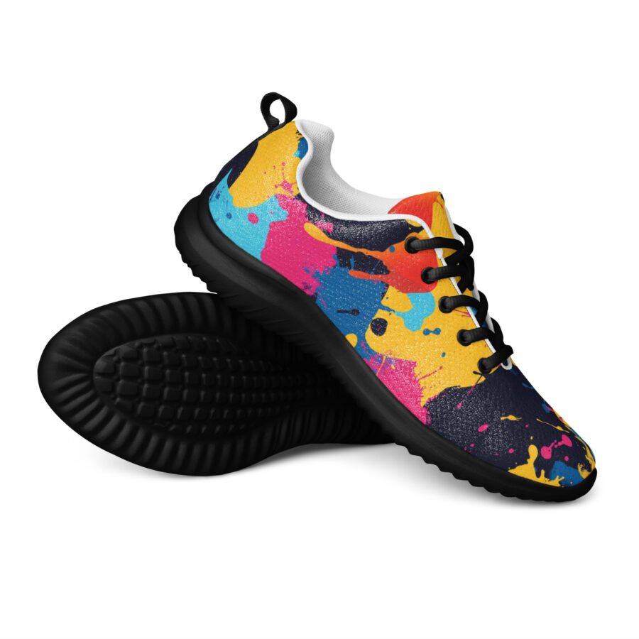 Paint Splash Kicks - black sole, front view