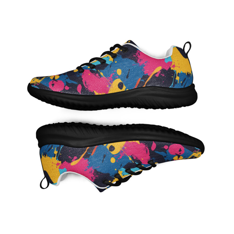 Paint Splash Kicks - black sole, front view