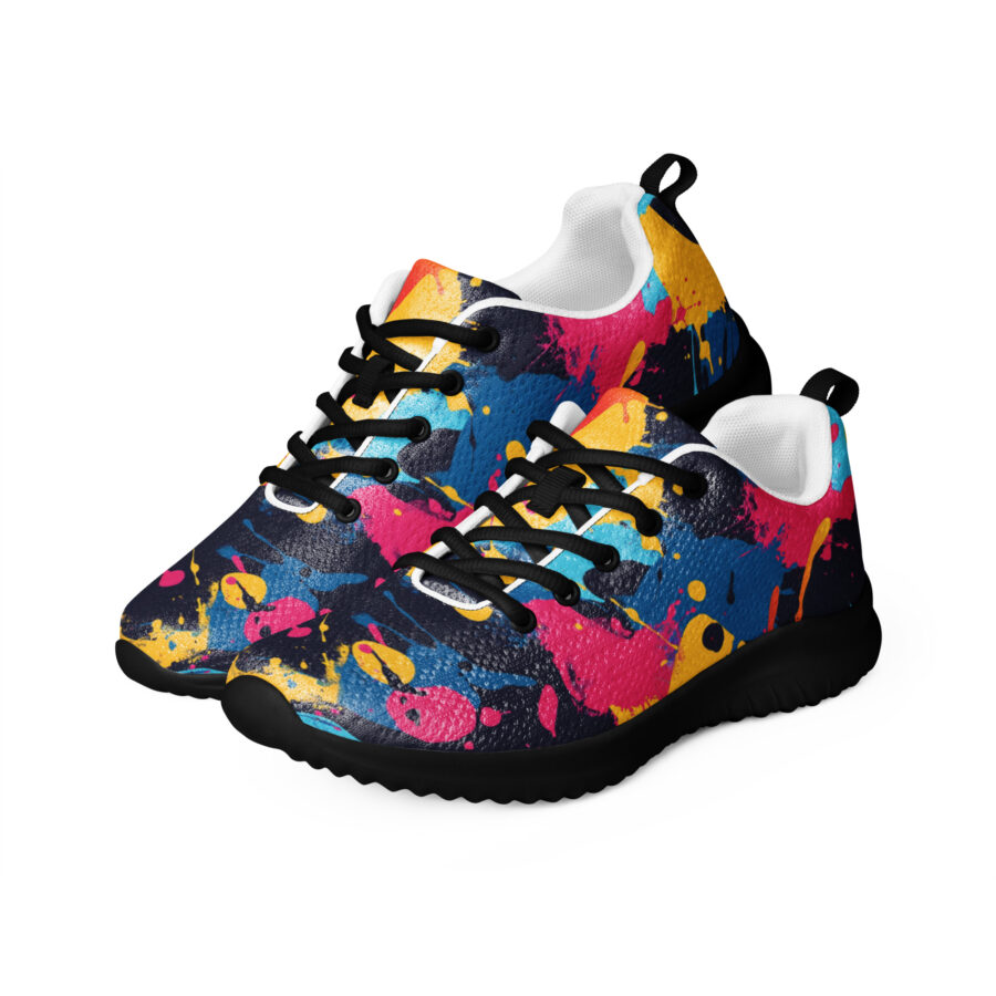 Paint Splash Kicks - black sole, left front view