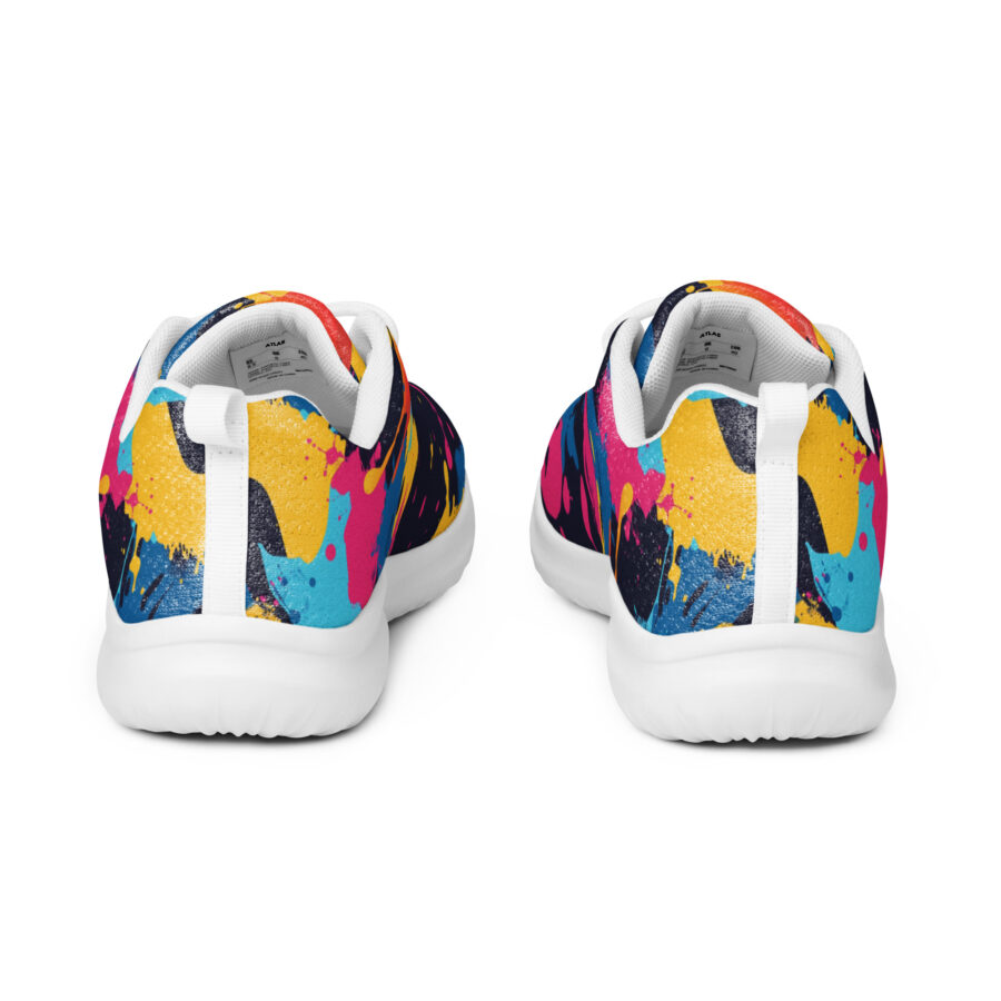 Paint Splash Kicks - white sole, back view