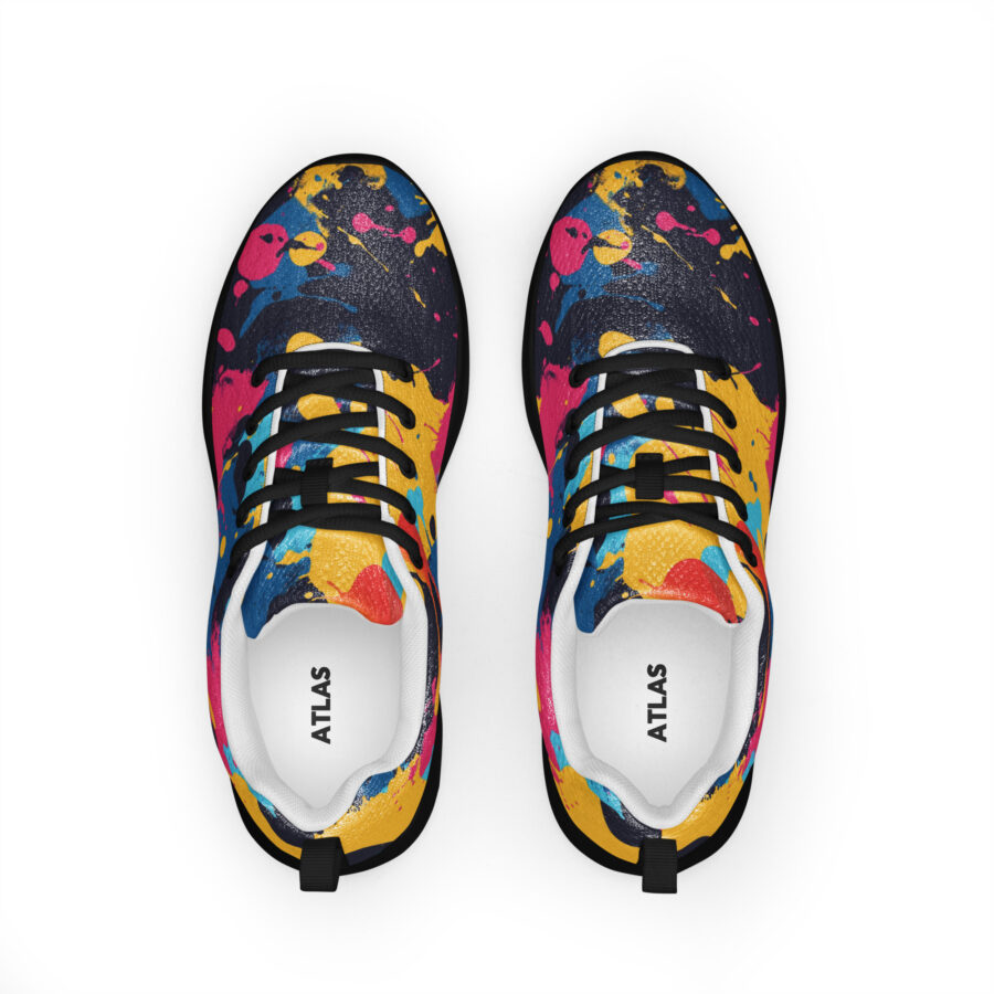 Paint Splash Kicks - black sole, front view