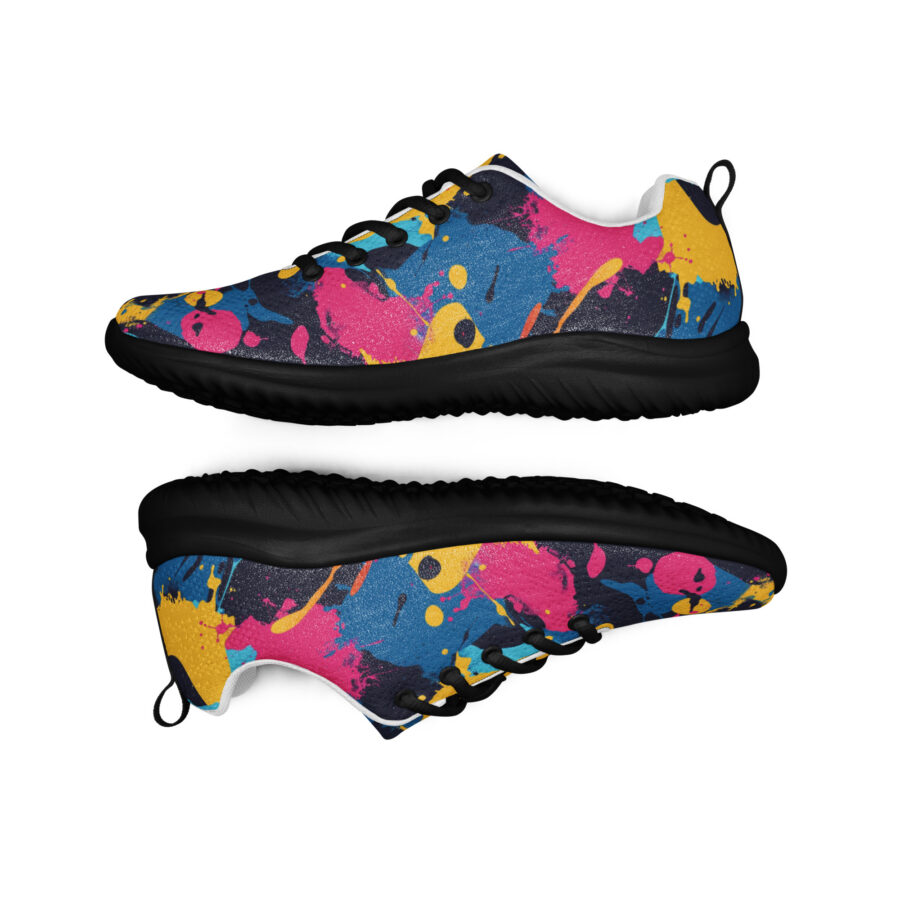 Paint Splash Kicks - black sole, front view