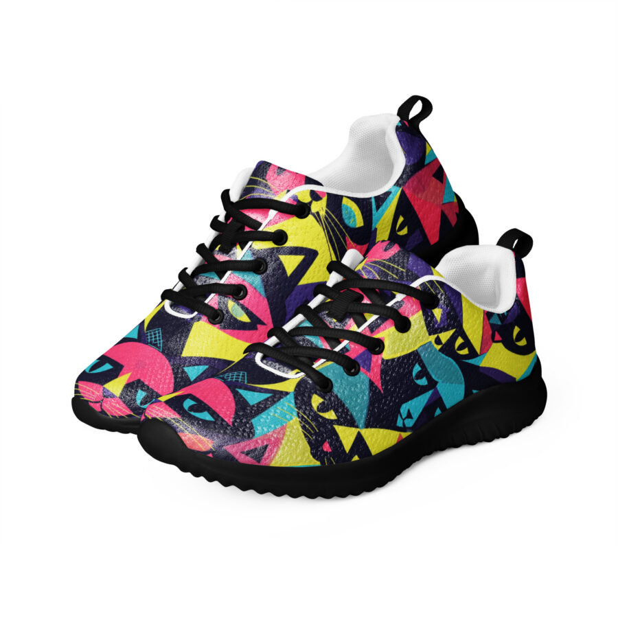 Geo Cat Kicks - black sole, left front view