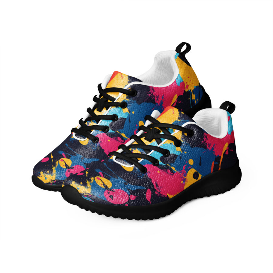 Paint Splash Kicks - black sole, left front view
