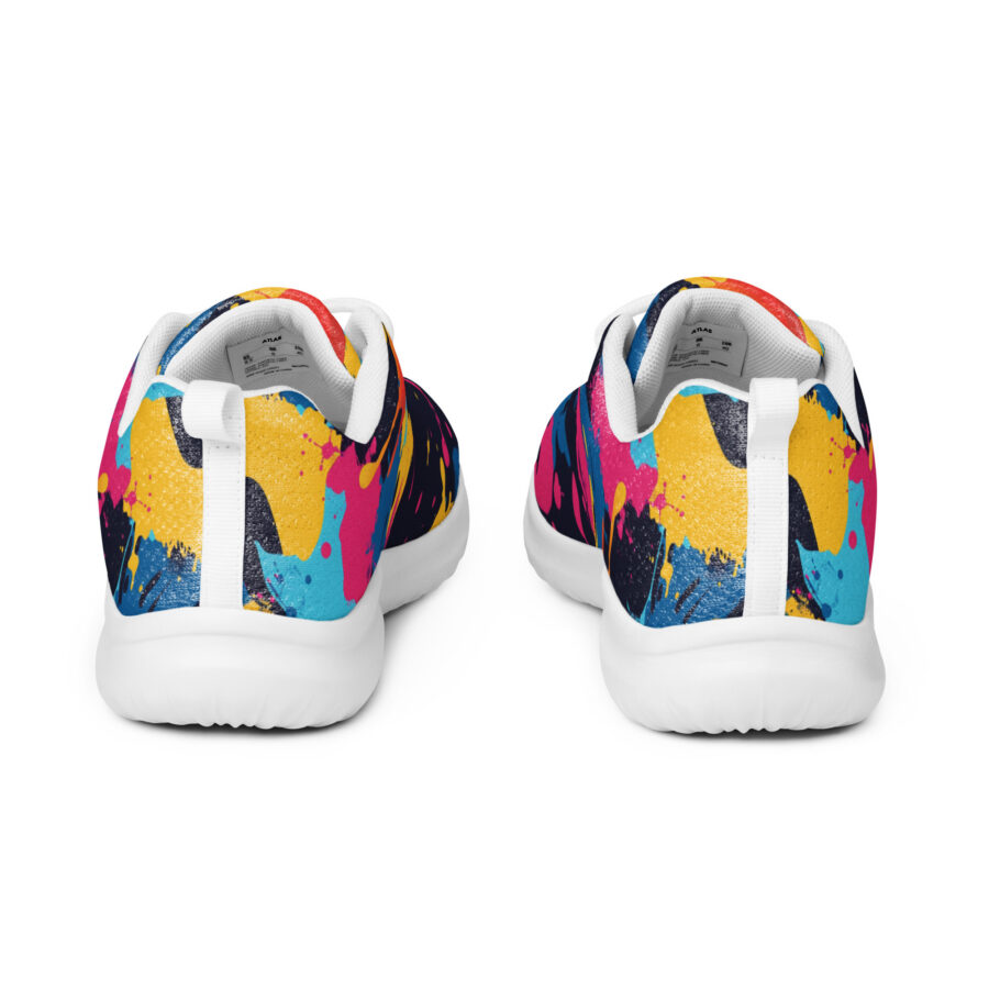 Paint Splash Kicks - white sole, back view