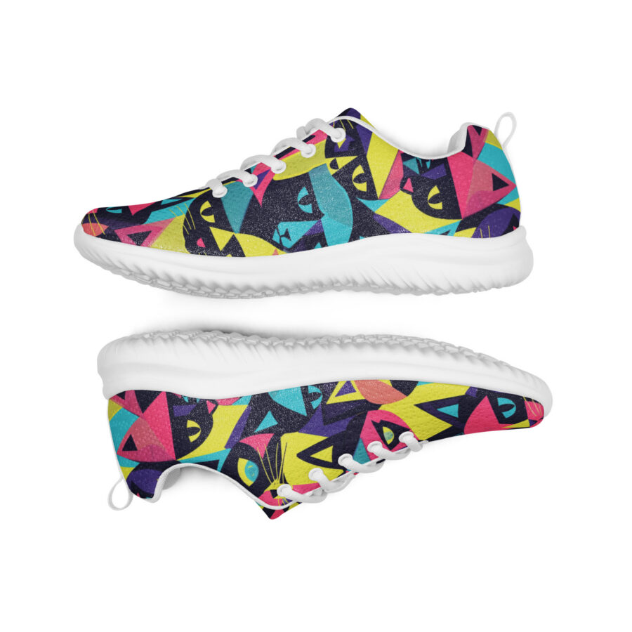 Geo Cat Kicks - white sole, front view