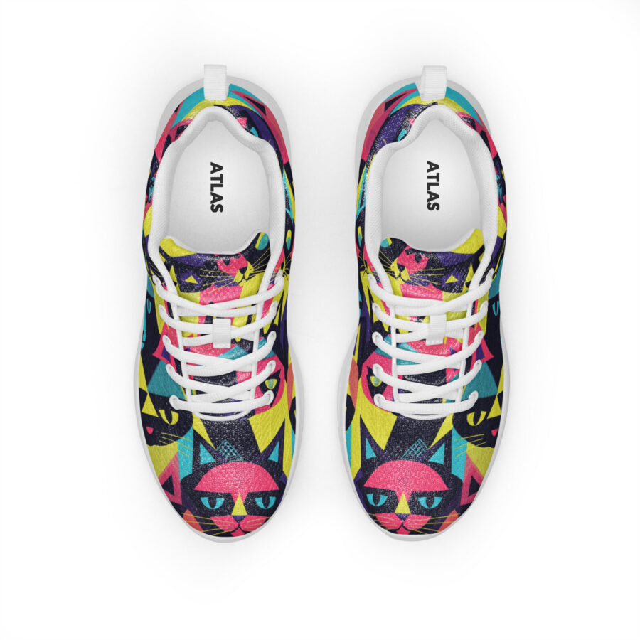 Geo Cat Kicks - white sole, front view