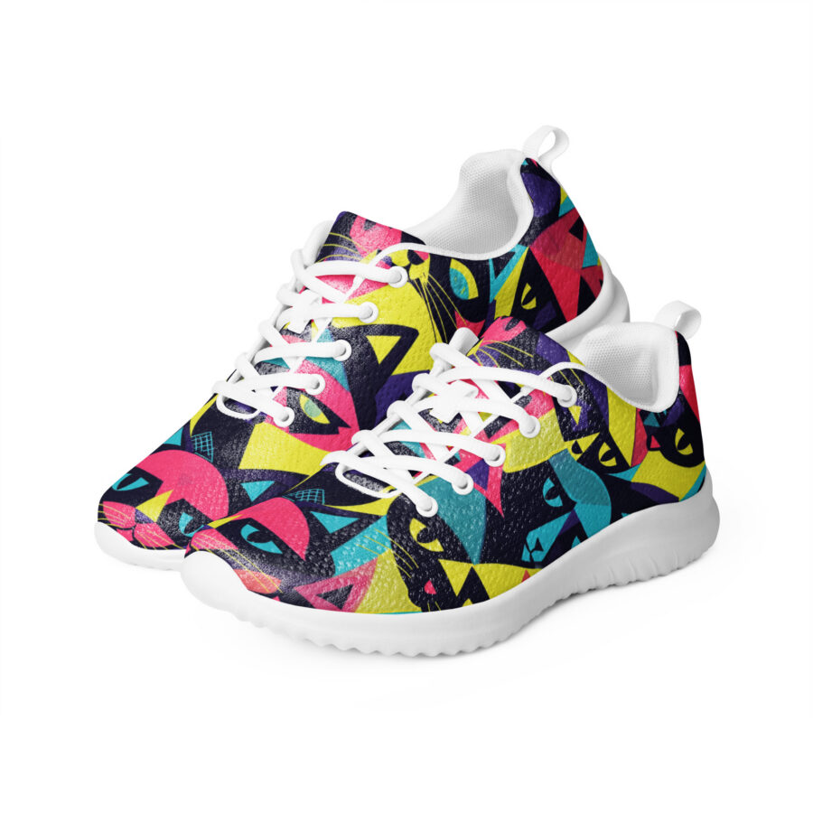 Geo Cat Kicks - white sole, left front view