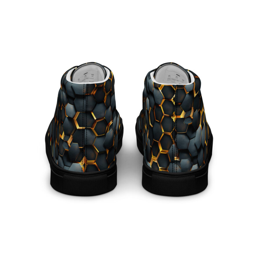 Royal Bee Highs - black sole, back view