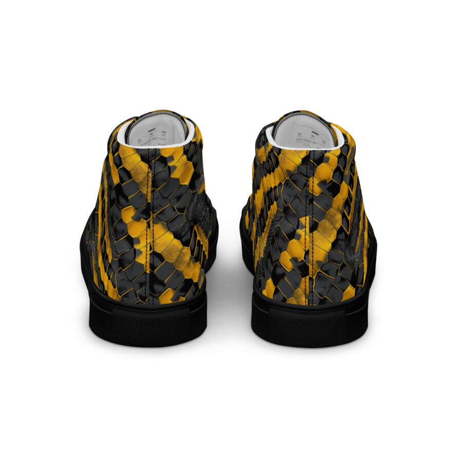 Serpent Highs - black sole, back view