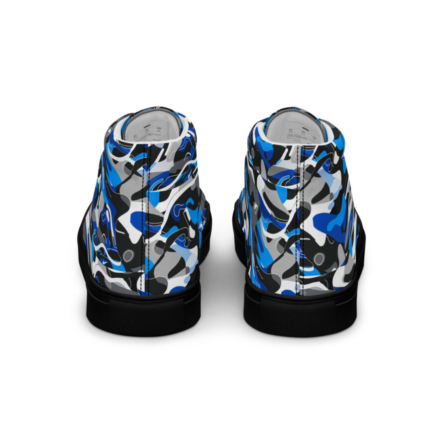 Blue Jazz Highs - black sole, back view