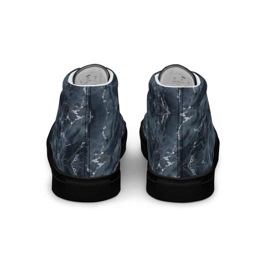 Cracked Marbles Highs - black sole, back view