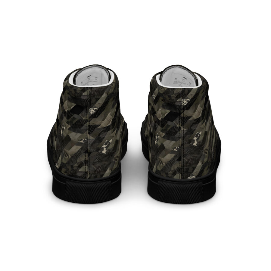 Digital Camo Highs - black sole, back view