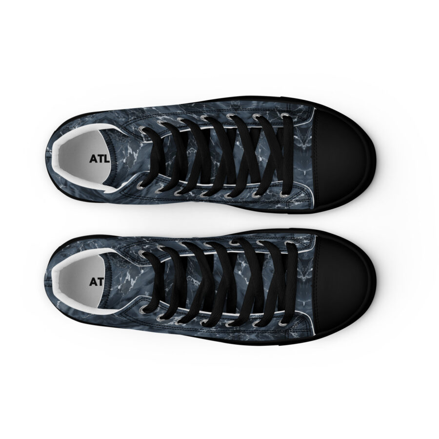 Cracked Marbles Highs - black sole, front 2 view