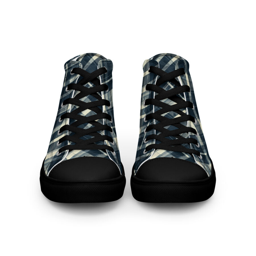 Plaid Highs - black sole, front view