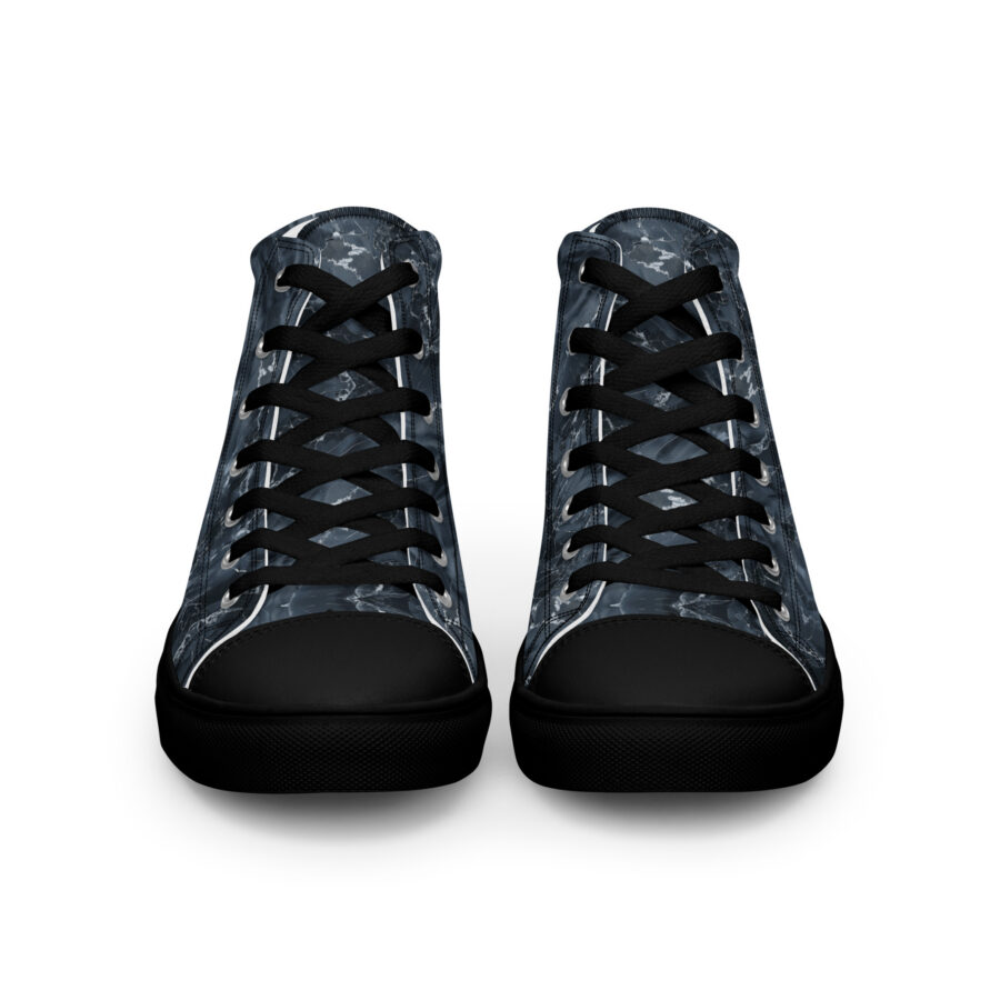 Cracked Marbles Highs - black sole, front view