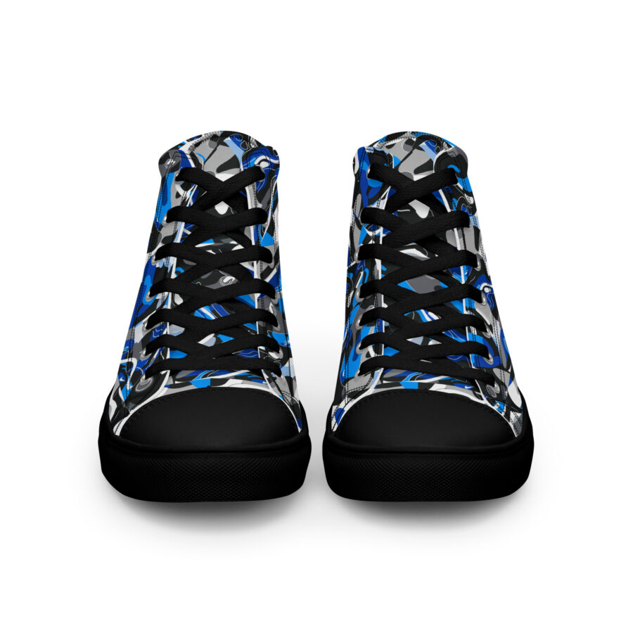 Blue Jazz Highs - black sole, front view
