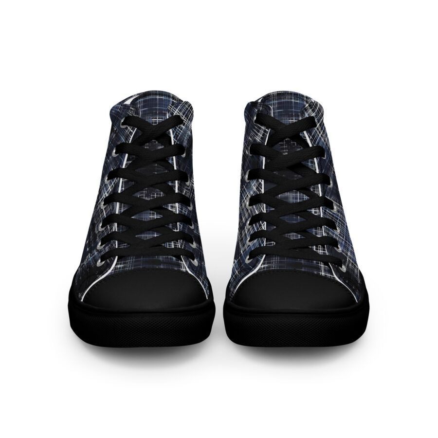 Cracked Plaid Highs - black sole, front view