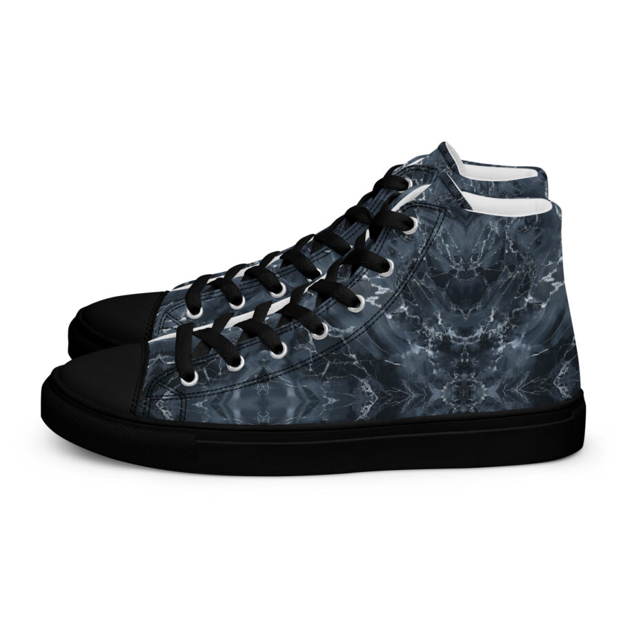 Cracked Marbles Highs - black sole, left view