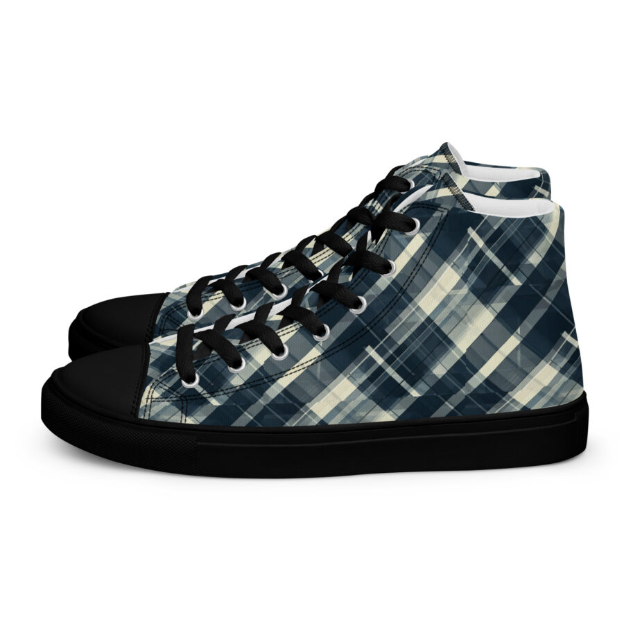 Plaid Highs - black sole, left view