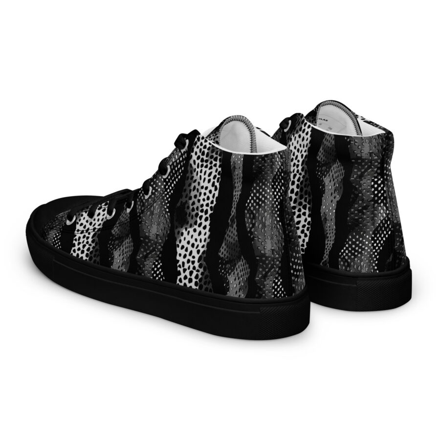 Digital Cheetah Highs - black sole, left back view