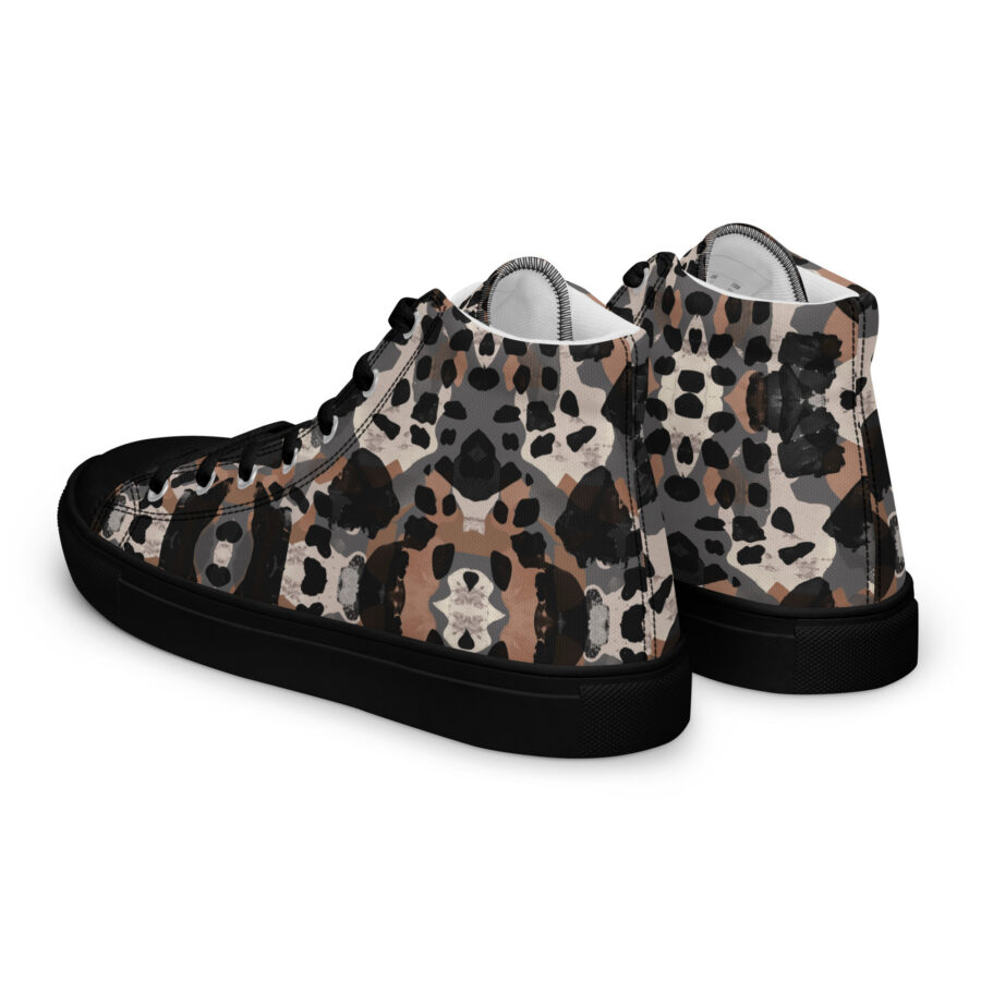 Cheeta' Highs - black sole, left back view
