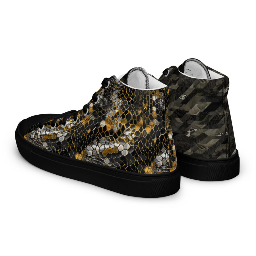Snake King Highs - black sole, left back view