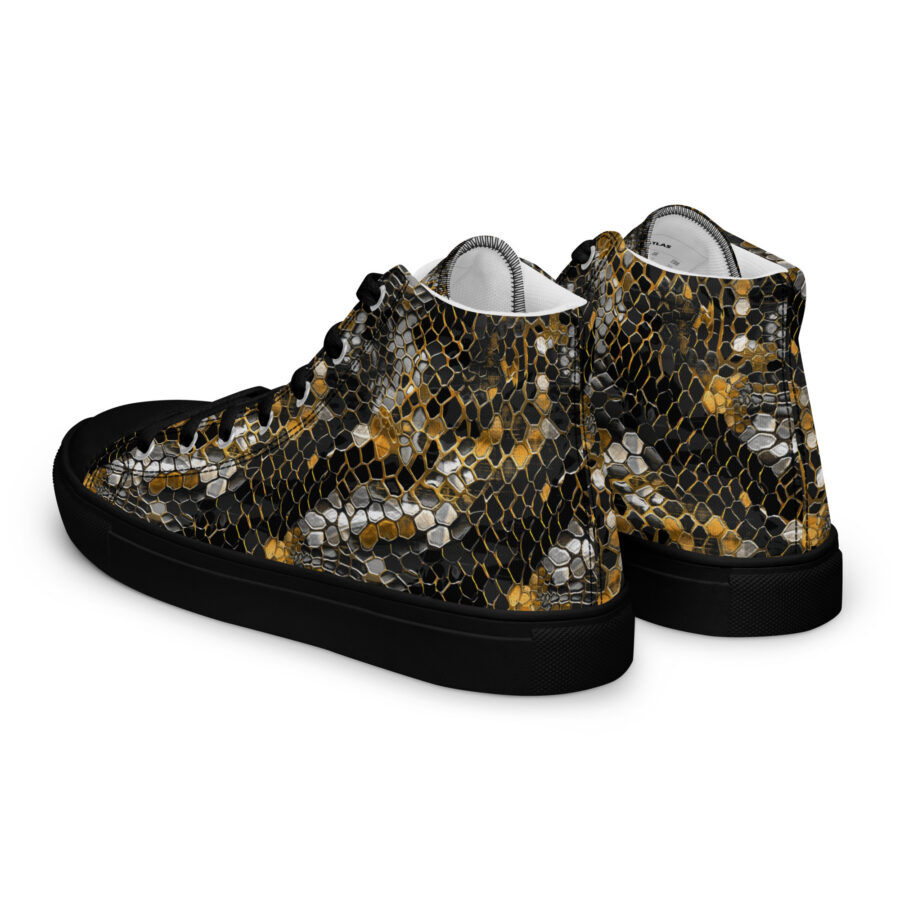 Snake King Highs - black sole, left back view
