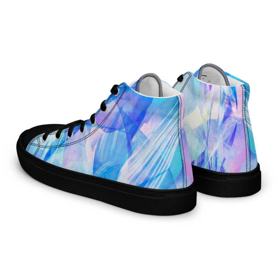 Revival Highs - black sole, left back view