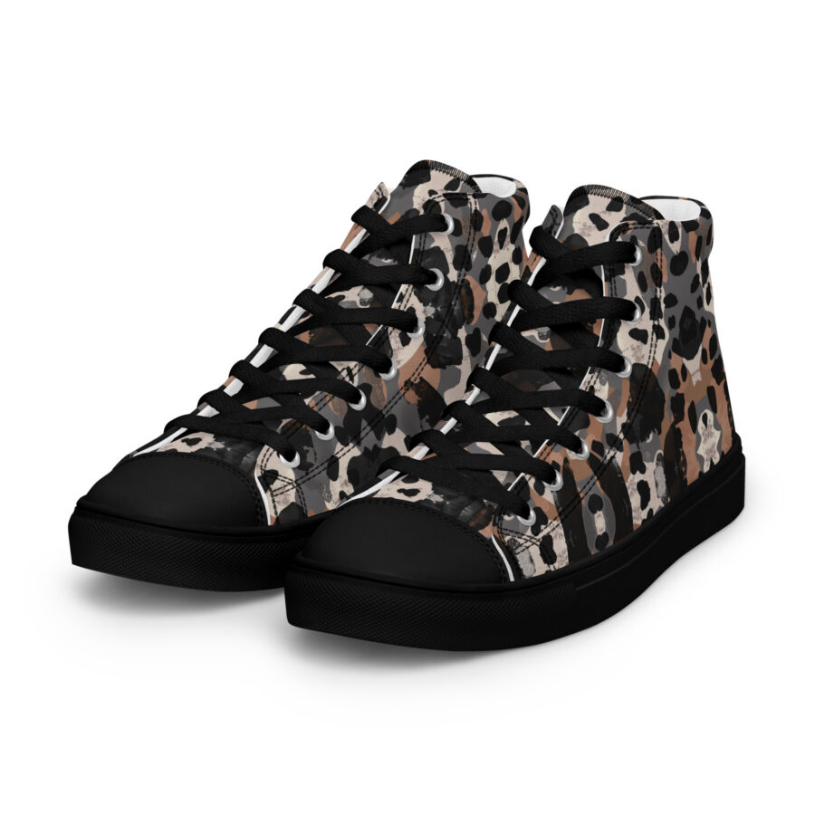 Cheeta' Highs - black sole, left front view