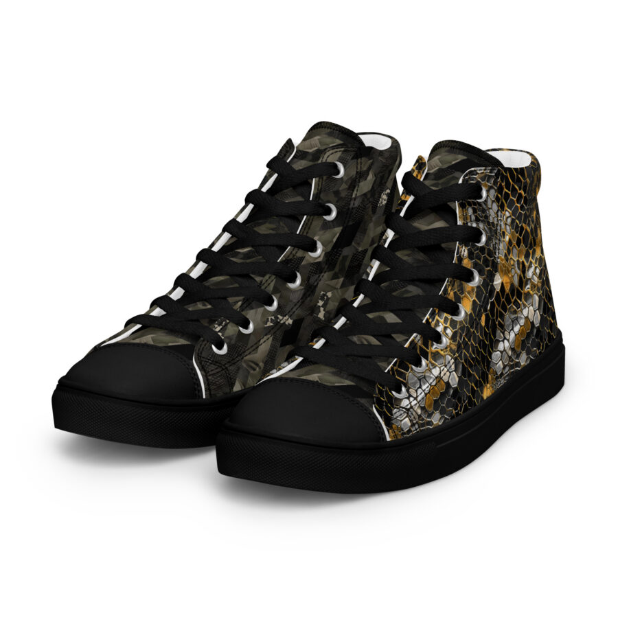 Snake King Highs - black sole, left front view