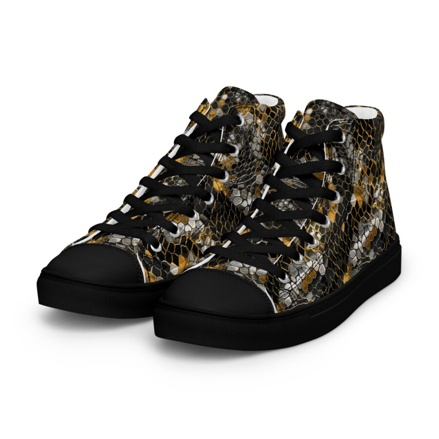 Snake King Highs - black sole, left front view