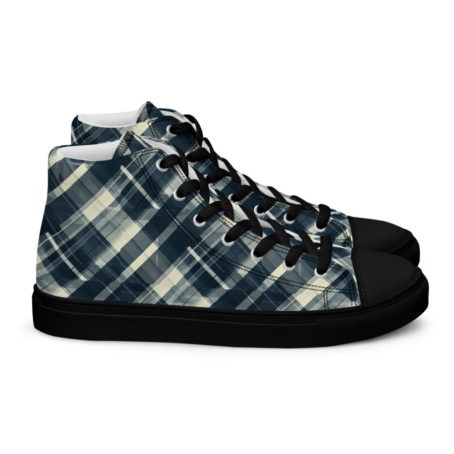 Plaid Highs - black sole, right view