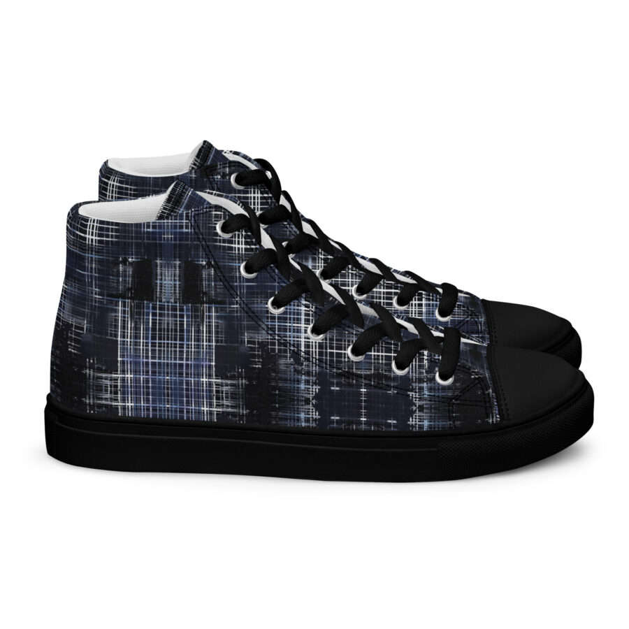 Cracked Plaid Highs - black sole, right view