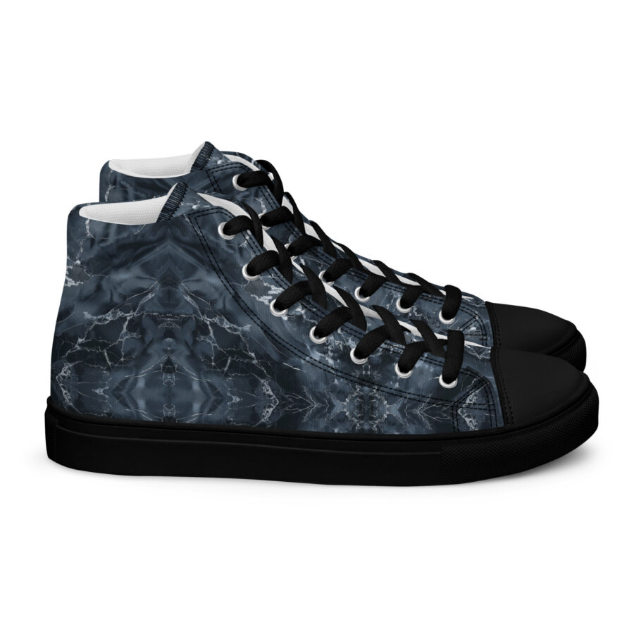 Cracked Marbles Highs - black sole, right view