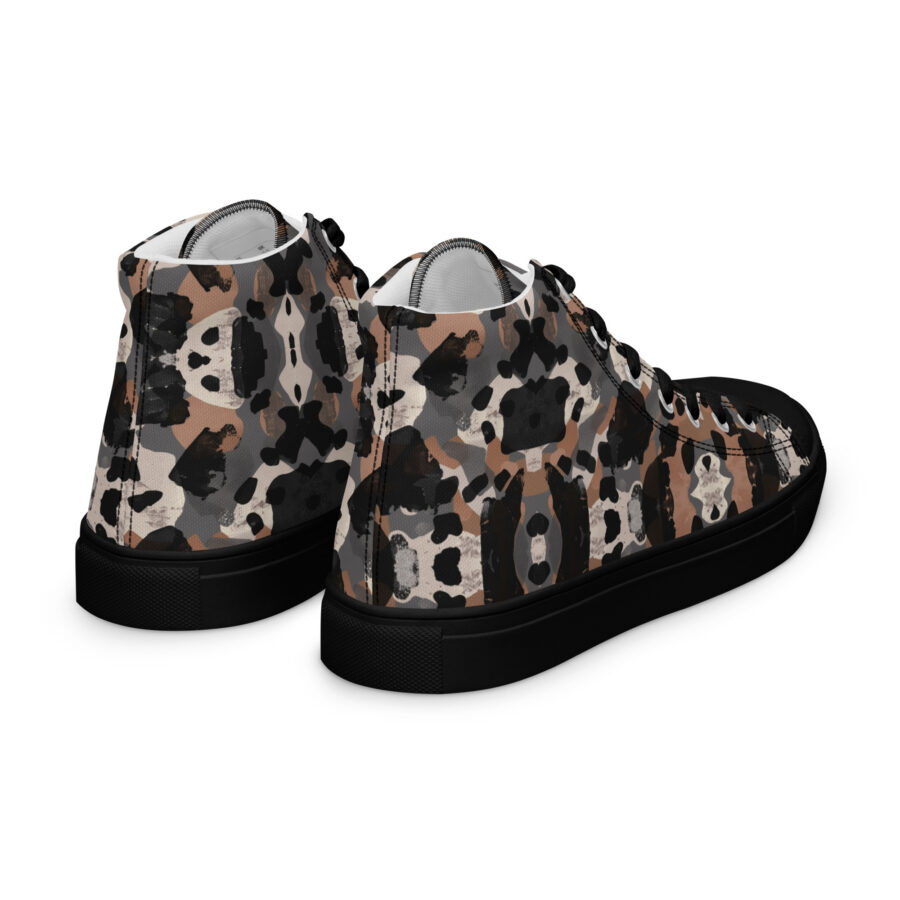 Cheeta' Highs - black sole, right back view