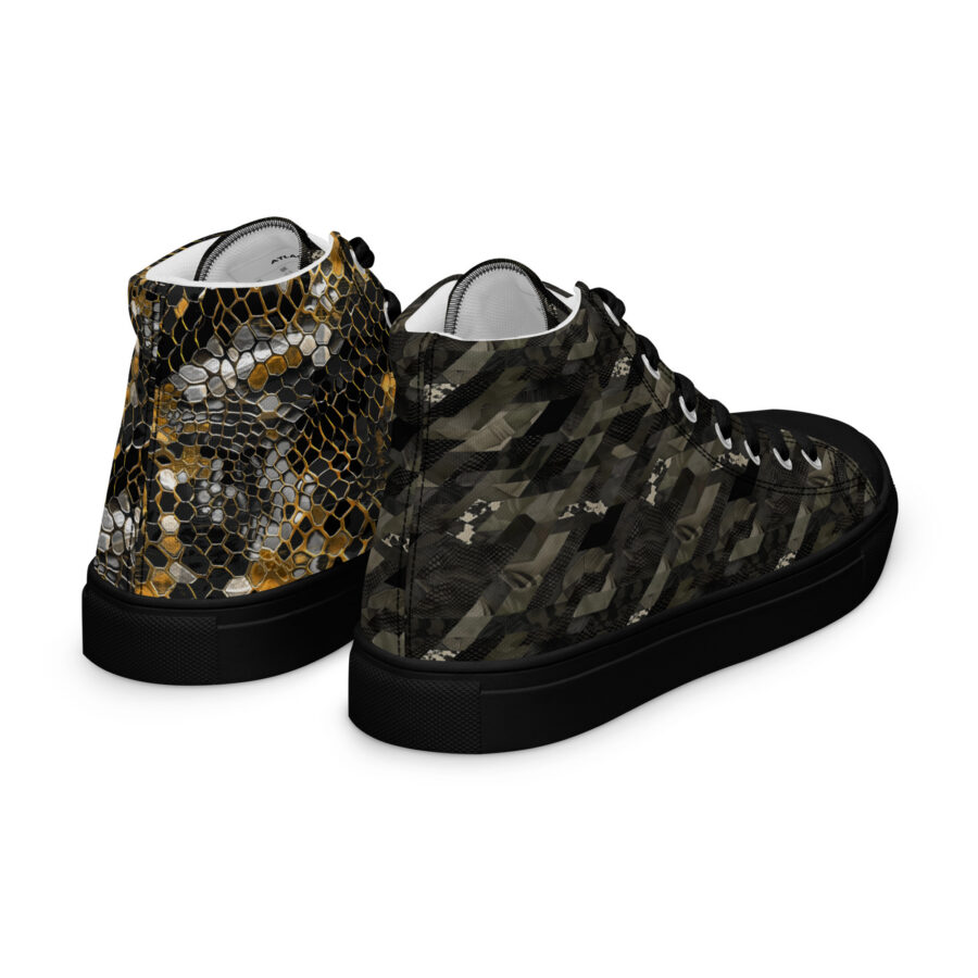 Snake King Highs - black sole, right back view