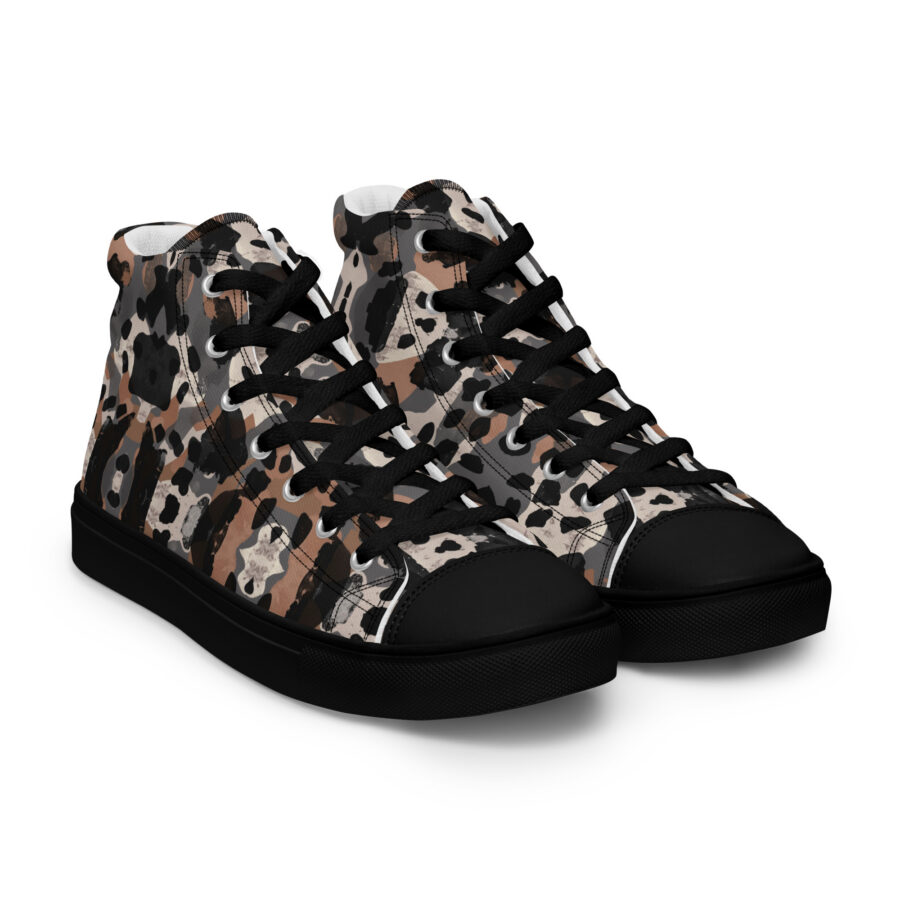 Cheeta' Highs - black sole, right front view