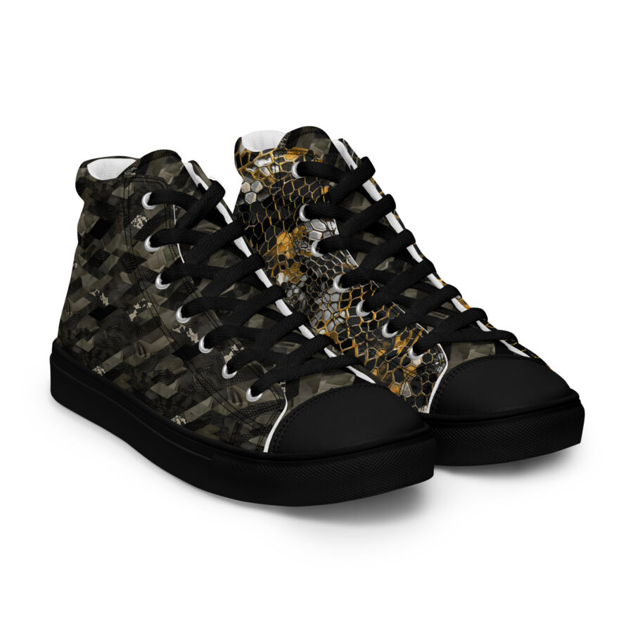 Snake King Highs - black sole, right front view