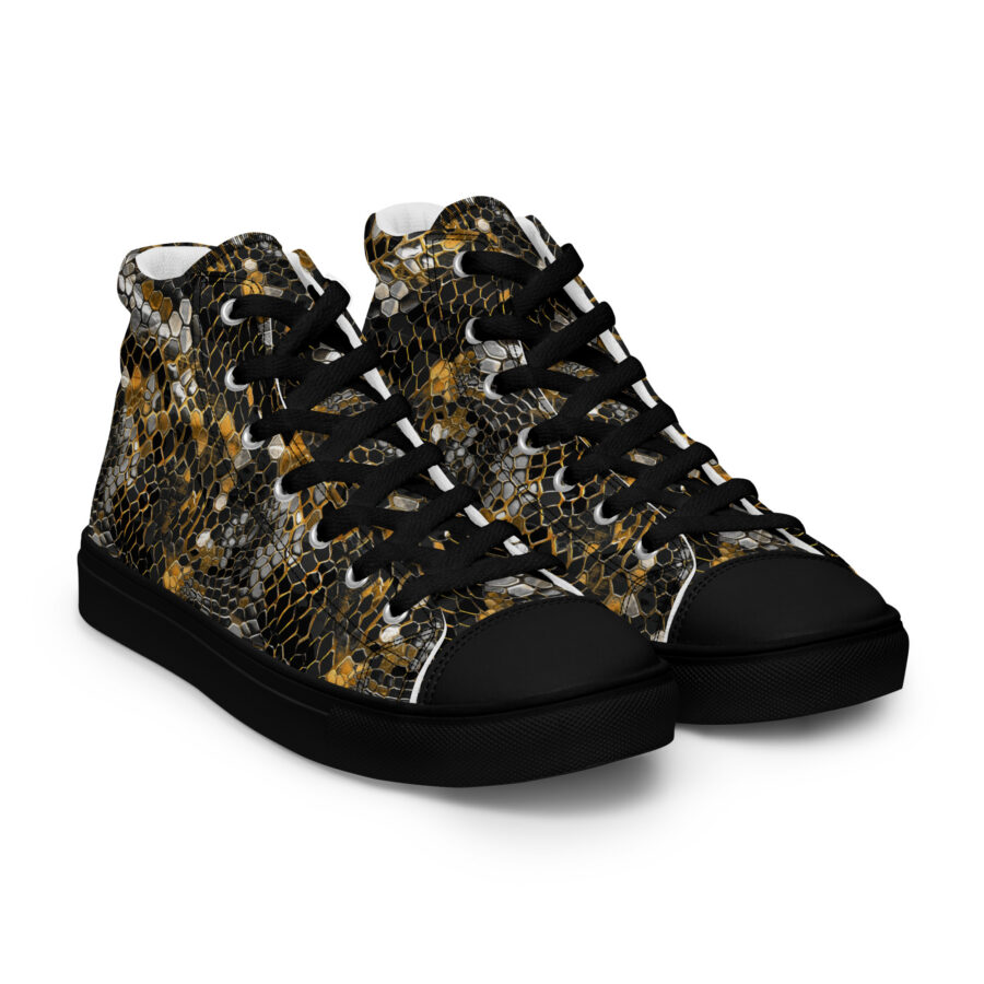 Snake King Highs - black sole, right front view