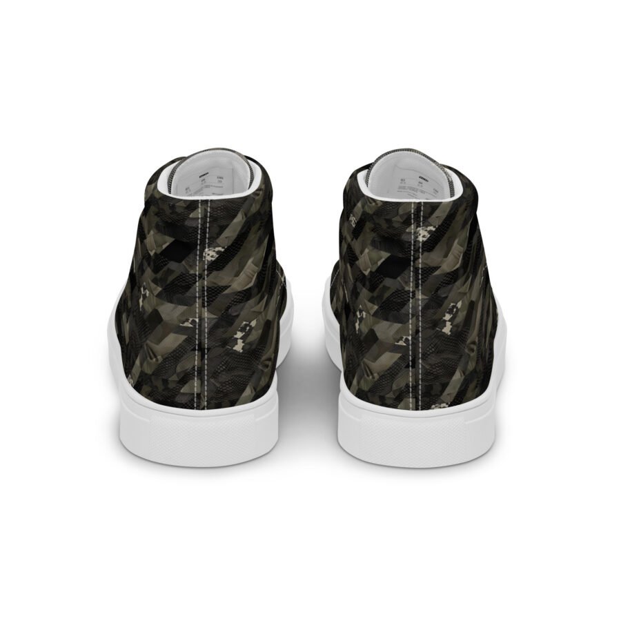 Digital Camo Highs - white sole, back view