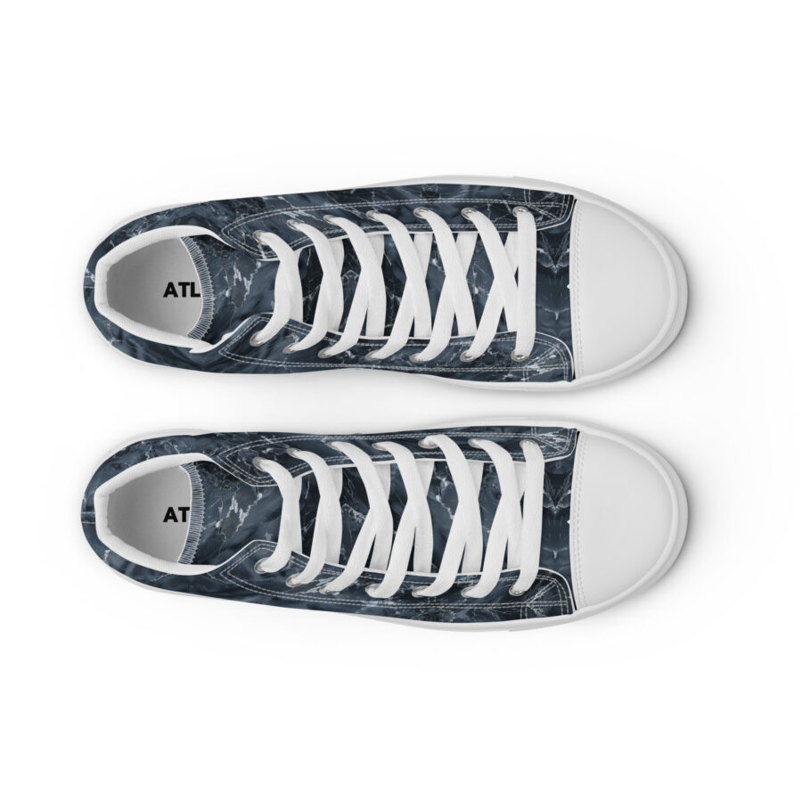 Cracked Marbles Highs - white sole, front 2 view