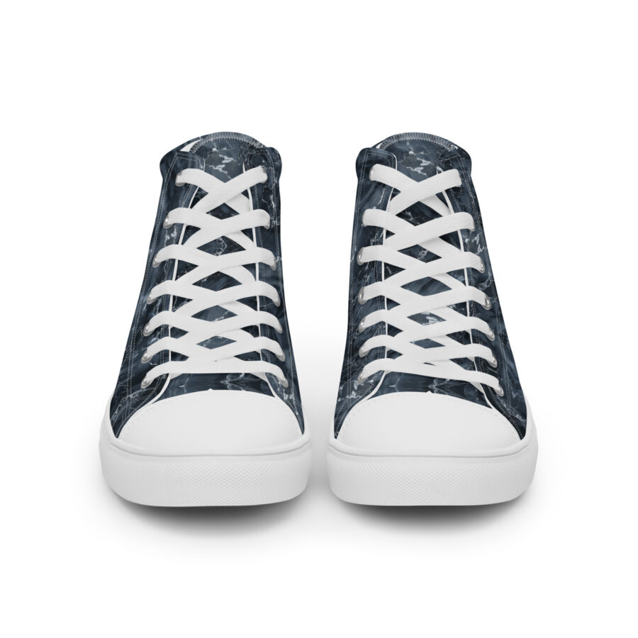 Cracked Marbles Highs - white sole, front view