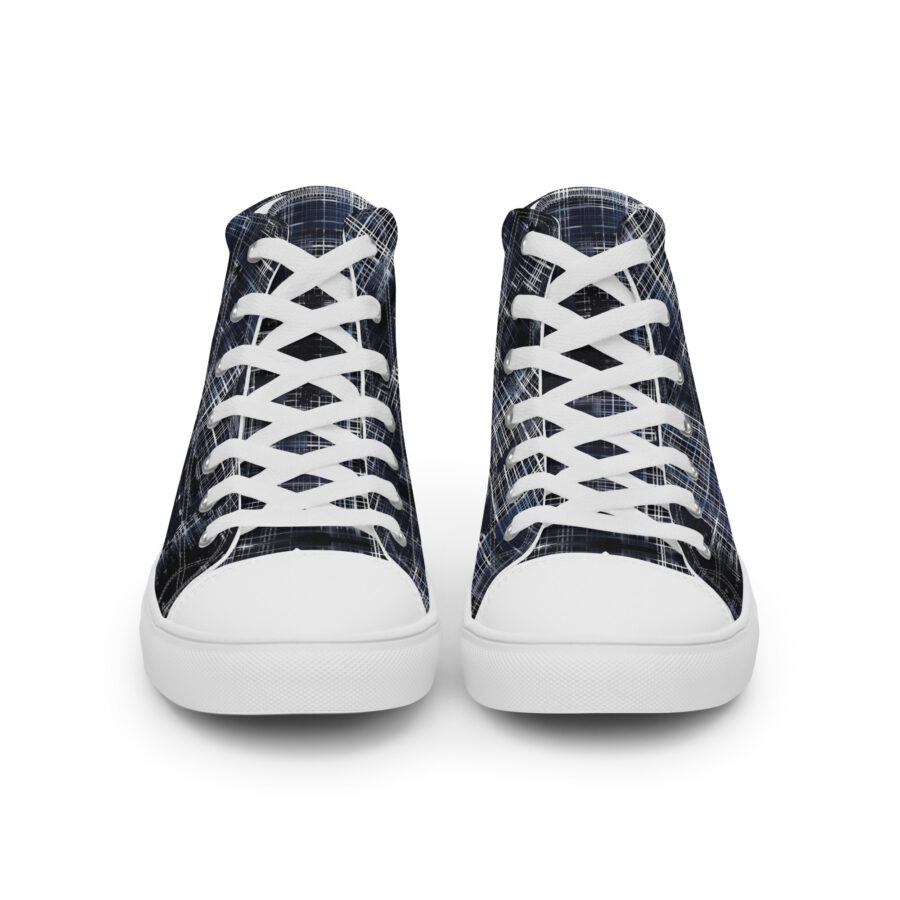 Cracked Plaid Highs - white sole, front view