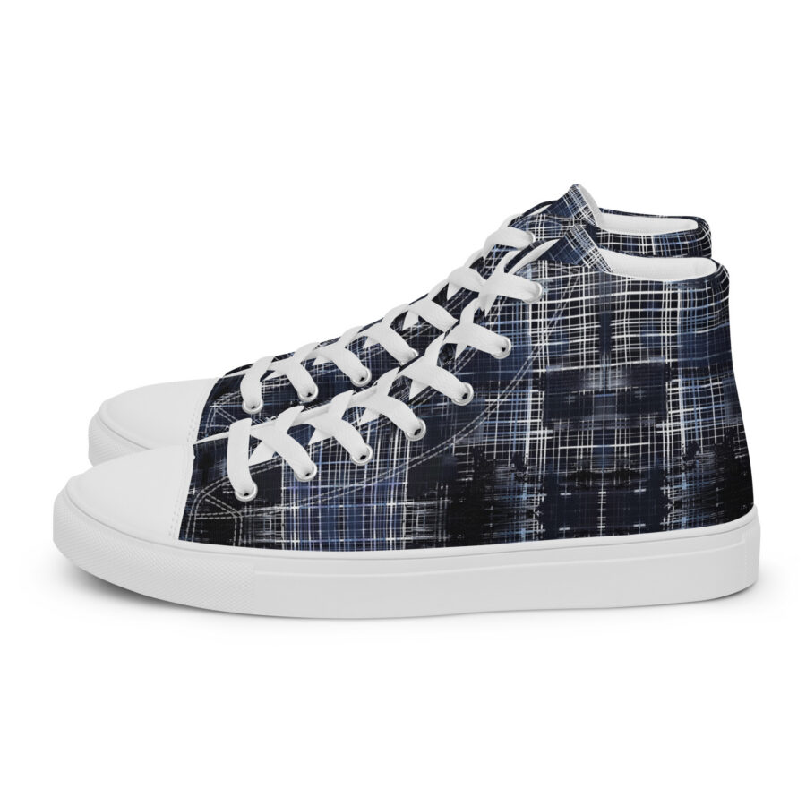 Cracked Plaid Highs - white sole, left view