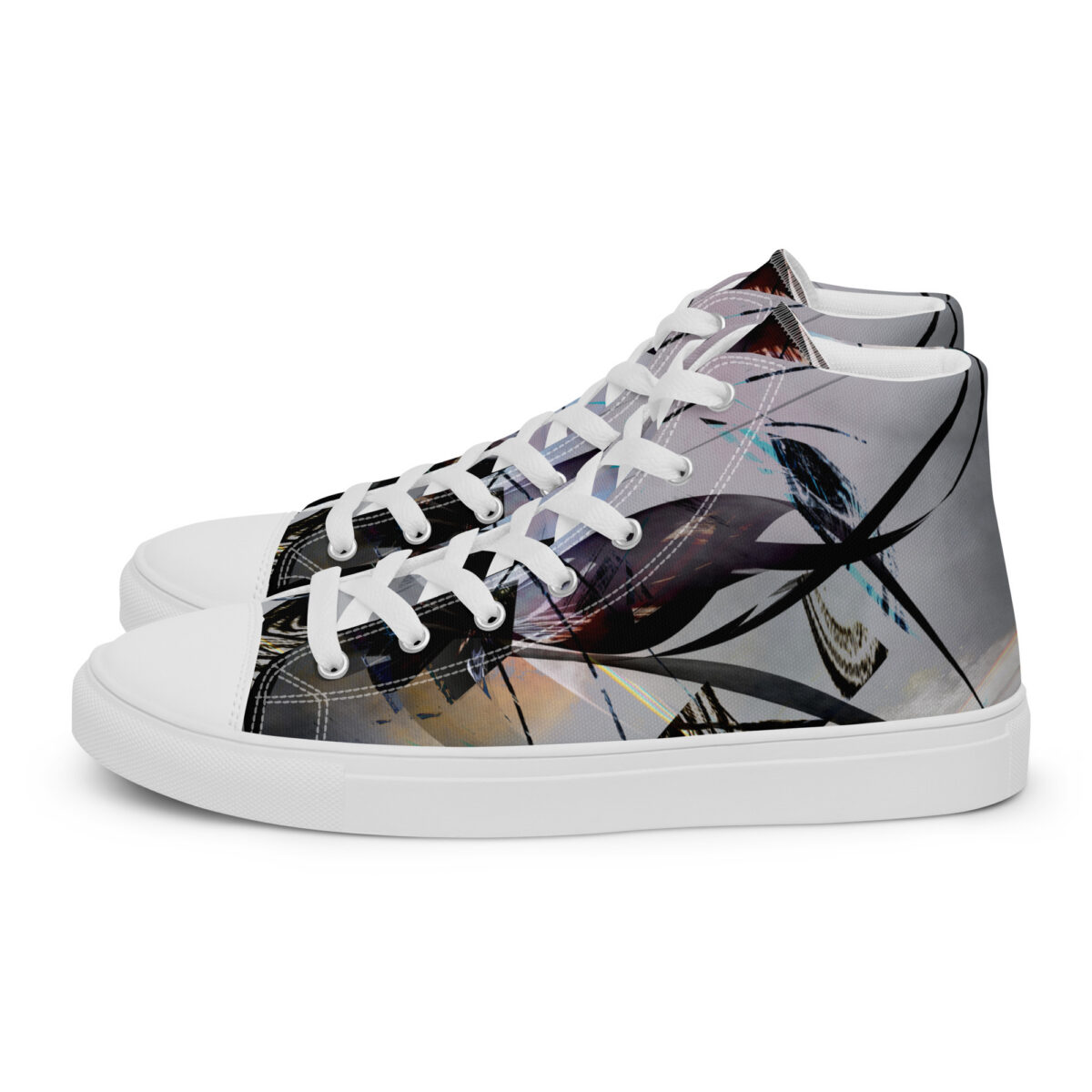 Graphite Highs - white sole, left view