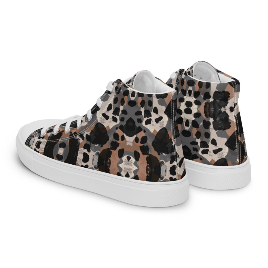 Cheeta' Highs - white sole, left back view