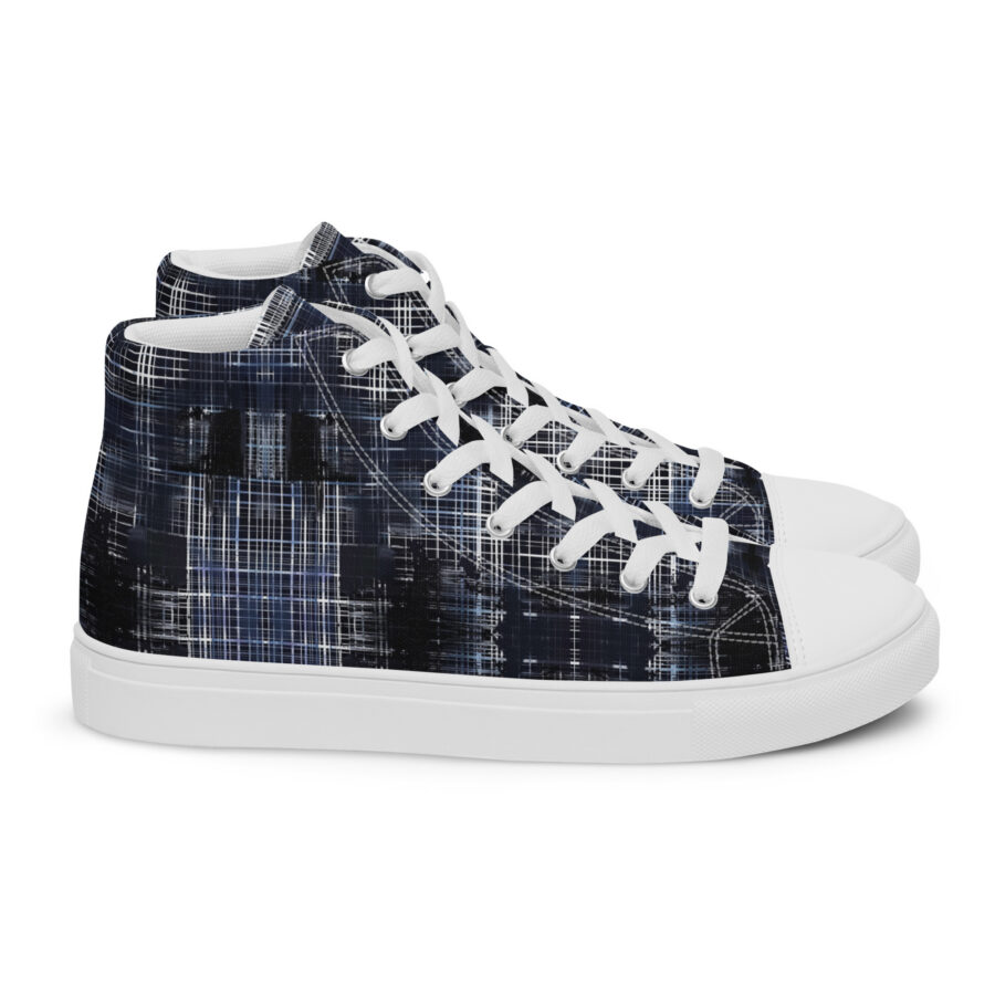 Cracked Plaid Highs - white sole, right view