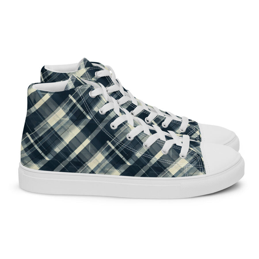 Plaid Highs - white sole, right view